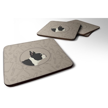 French Bulldog In The Kitchen Foam Coasters - Set Of 4